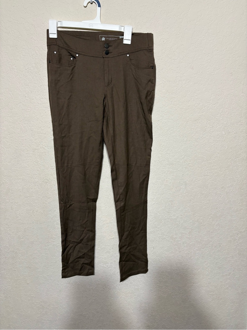 Woolly Seattle  Longhaul merino wool Brown Casual Pants comfy and stretchy